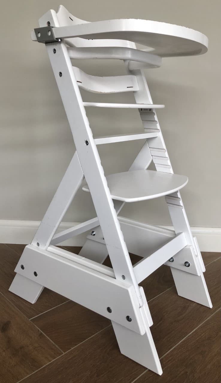 Safety 1st Timba High Chair Booster for Kitchen Island - Kitchen - Table Island - High Table - Bar - Jack-Up - Wood