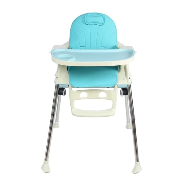 Højstol Høj stol Højstol Babystol Voksende Kombi Høj stol Højde Ryglæn Justerbar og sammenklappelig, Blå