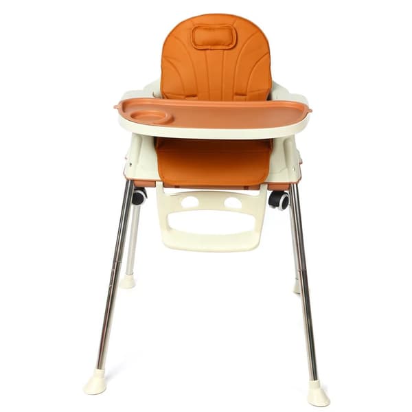 Syöttötuoli Syöttötuoli Syöttötuoli Vauvantuoli Kasvava Combi High Chair Korkeus säädettävä selkänoja ja taitettava, kahvi