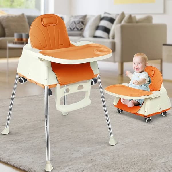 Syöttötuoli Syöttötuoli Syöttötuoli Vauvantuoli Kasvava Combi High Chair Korkeus säädettävä selkänoja ja taitettava, kahvi