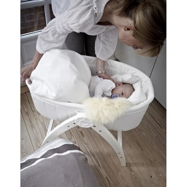 BABY DAN Angel 3 i 1 Bassinet + Reclining Bouncer + Barnstol Vit