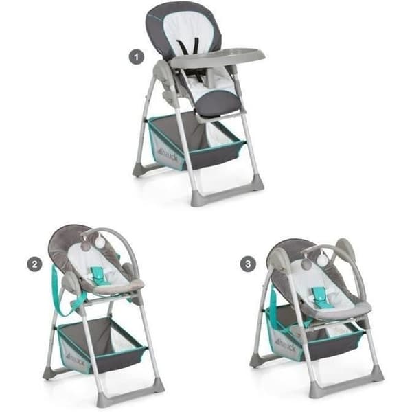 HAUCK Evolutionary High Chair 2 in 1 Sit'N Relax - hjärtan