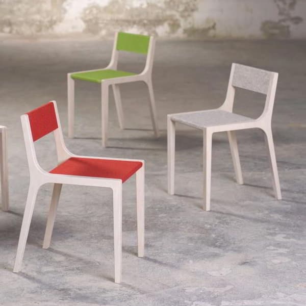 Sibis Sepp SIRCH barnstol - Björk - Röd - 33cm
