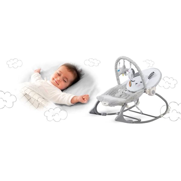 Gungstol med vibration - grå - max 9 kg.