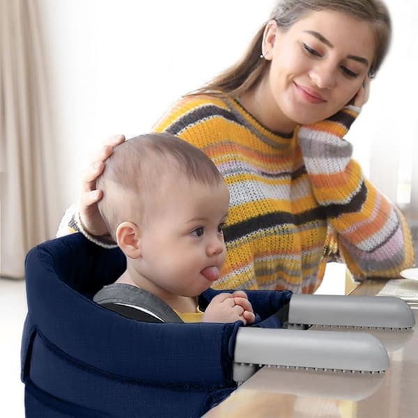 Fällbar babybordssits - XMTECH - Flerpunktsfäste - För barn från 6 till 36 månader - Blå