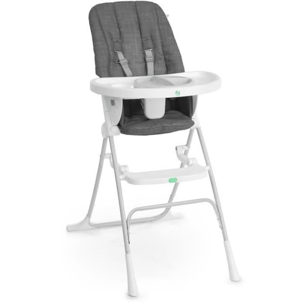 SINNLIGHET Kompakt barnstol, med säker platta, platt hopfällbar, Sun Valley-kollektion, grå