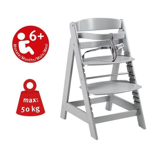 ROBA Skalbar barnstol - Sit Up Click - Taupelackerat trä - Maxvikt 50 kg