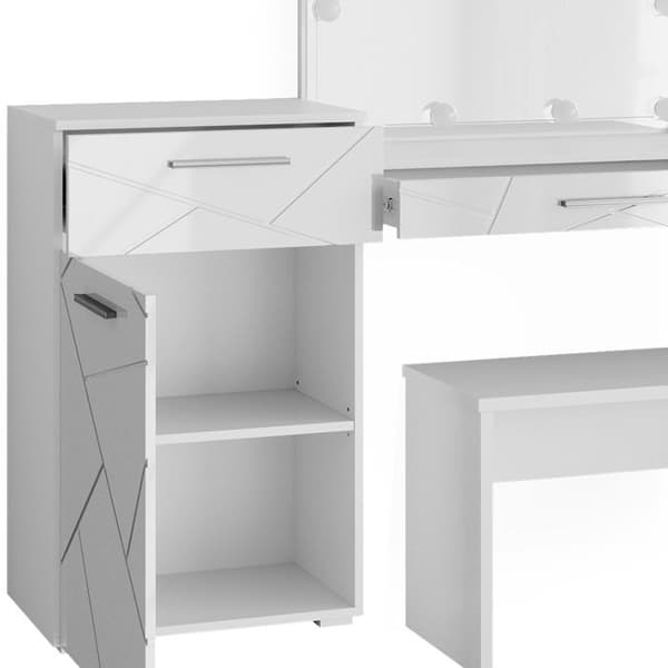 Sminkbordsspegel (LED-bänk) Vicco Little Irma vit