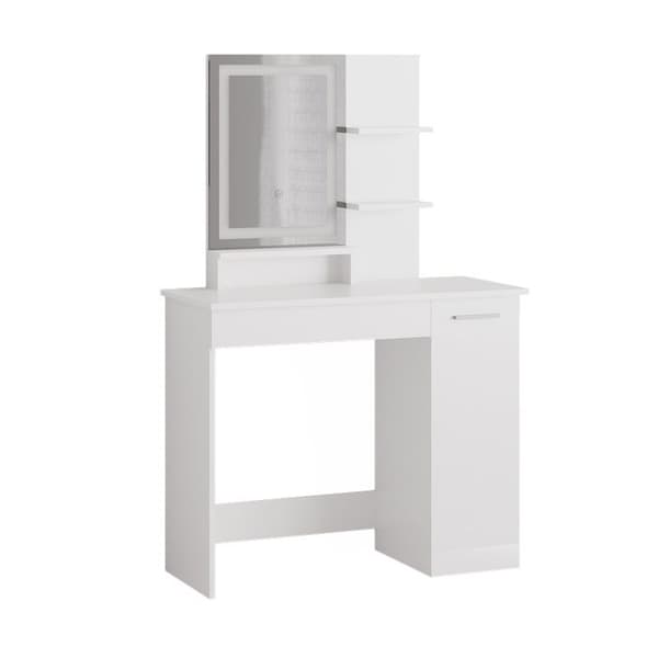 Sminkbord med LED-spegel - Vicco - Julia - Vit