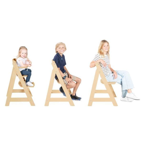 ROBA Sit Up Flex Convertible Barnstol - Kan användas upp till en tonårsstol - Naturligt trä
