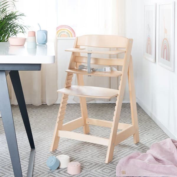 ROBA Sit Up Flex Convertible Barnstol - Kan användas upp till en tonårsstol - Naturligt trä