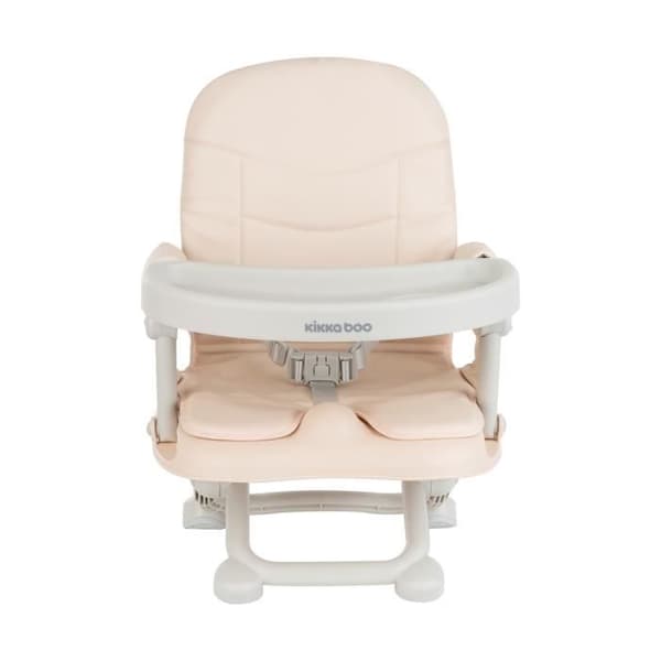 Pappo Booster Kikkaboo barnstol - Beige - Fällbart bord - Säkerhetsbälte