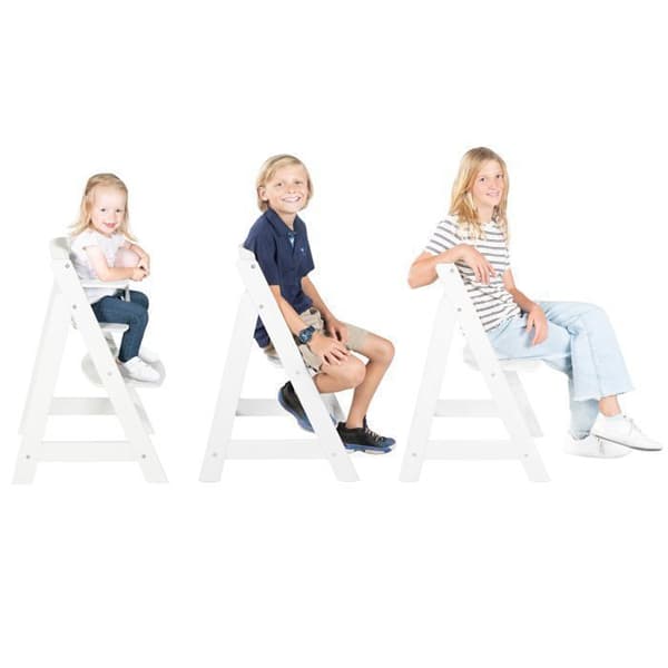 ROBA Sit Up Flex Convertible Barnstol - Användbar upp till tonårsstol - White Wood