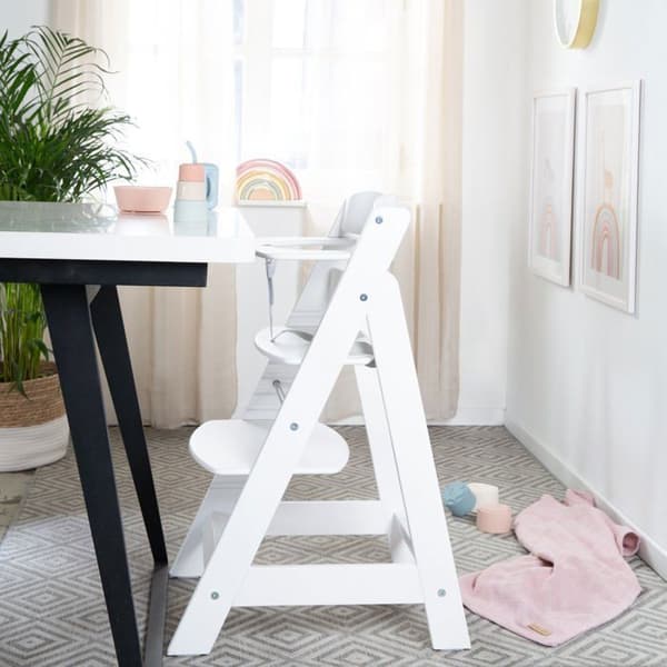 ROBA Sit Up Flex Convertible Barnstol - Användbar upp till tonårsstol - White Wood
