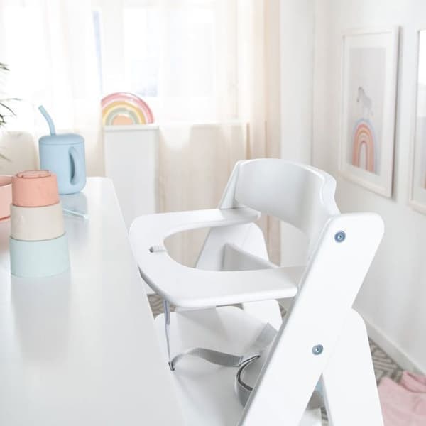 ROBA Sit Up Flex Convertible Barnstol - Användbar upp till tonårsstol - White Wood