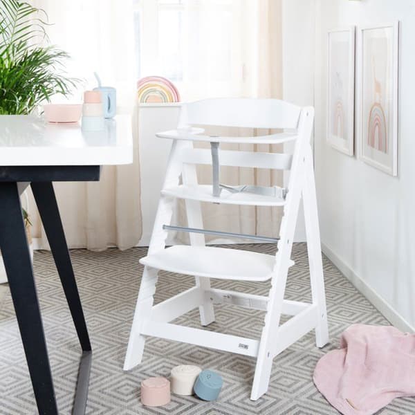 ROBA Sit Up Flex Convertible Barnstol - Användbar upp till tonårsstol - White Wood