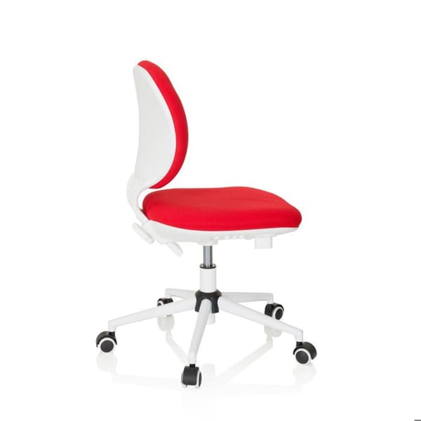 Snurrstol för barn - hjh OFFICE - KID VIVO - Röd - Tyg