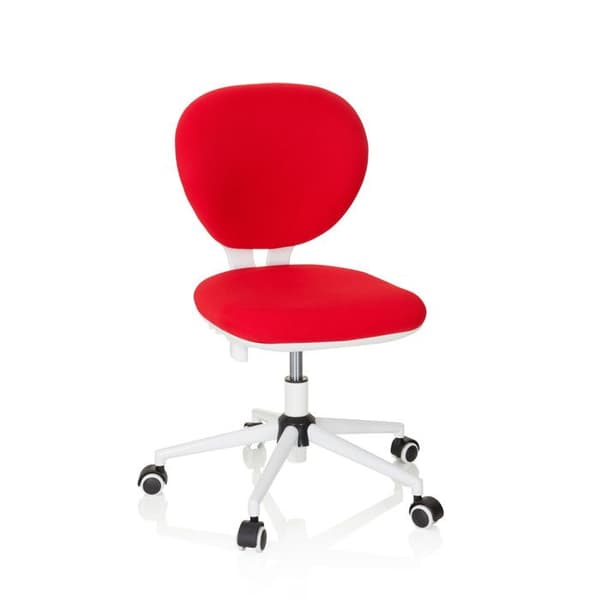 Snurrstol för barn - hjh OFFICE - KID VIVO - Röd - Tyg