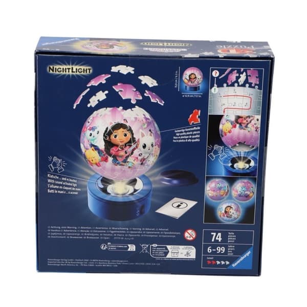 Ravensburger 3D-puslespil Gabbys dukkehus 74 stykker + lys