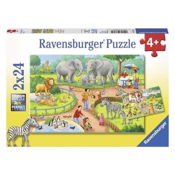 Ravensburger Puzzle Day i Zoo 2x24 brikker