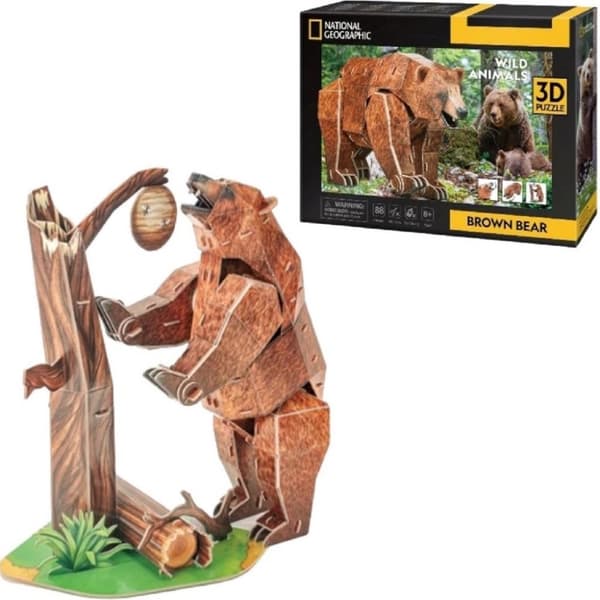 National Geographic 3D-pussel Brunbjörn 88 bitar