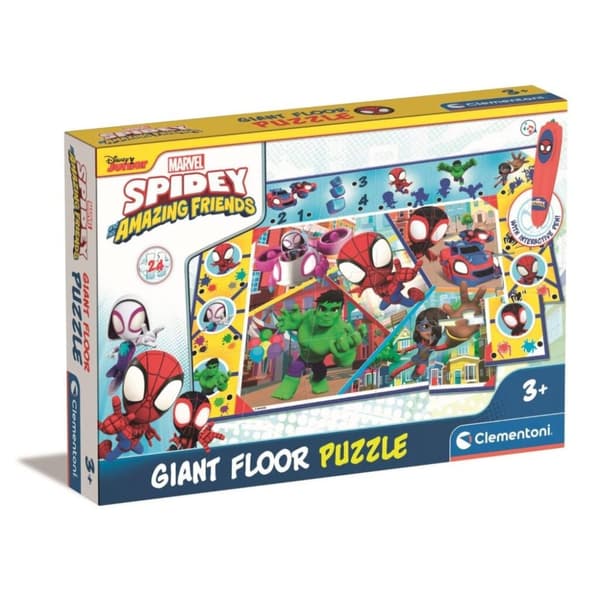 Clementoni gulvpuslespil Spidey and Friends 24 brikker + interaktiv pen