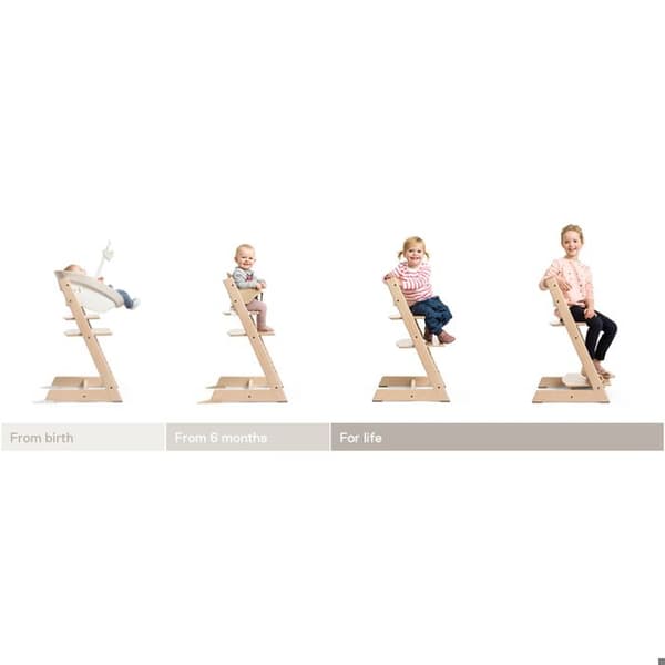 STOKKE Tripp Trapp - Justerbar barnstol - Justerbar från födsel till vuxen ålder - Bekväm och ergonomisk - Grå