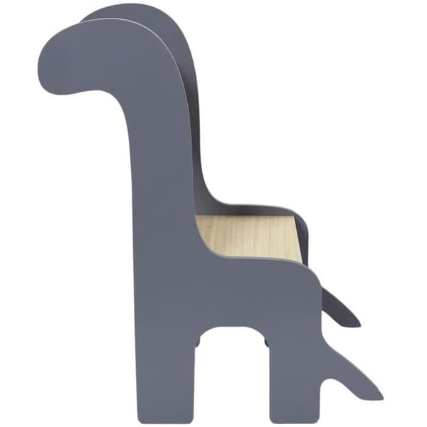 Home Deco Kids HD7476 Barnstol Dinosaurie Grå och beige Trä H60 x 33 x 49,5 cm