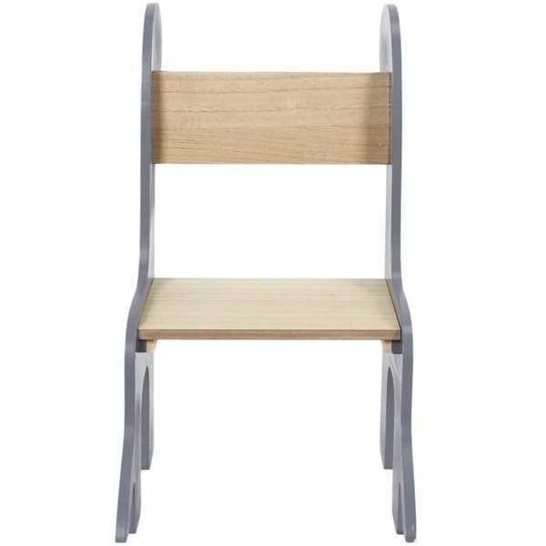 Home Deco Kids HD7476 Barnstol Dinosaurie Grå och beige Trä H60 x 33 x 49,5 cm