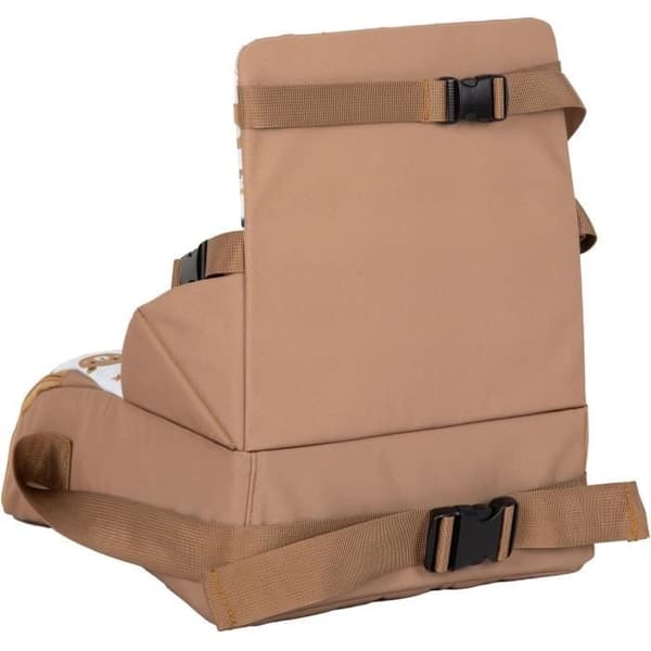 Rehausseur nomade - TINEO - 30 x 28 x 13 cm - Ultra kompakt - Kamelfärgad / Nallebjörnar
