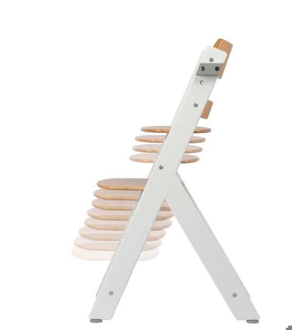 BEBECONFORT Timba + kudde, Hög stol för spädbarn, Trä-stol, Från 6 månader till 10 år (30kg), Ljust trä Beige