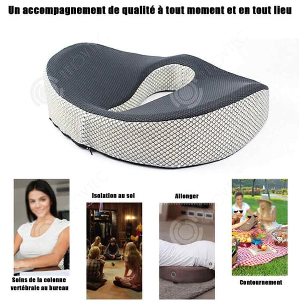 INN Coccyx Kudde 40x38x10cm Andas Design Ergonomi Kudde Stol Office Memory Foam Stol Kudde
