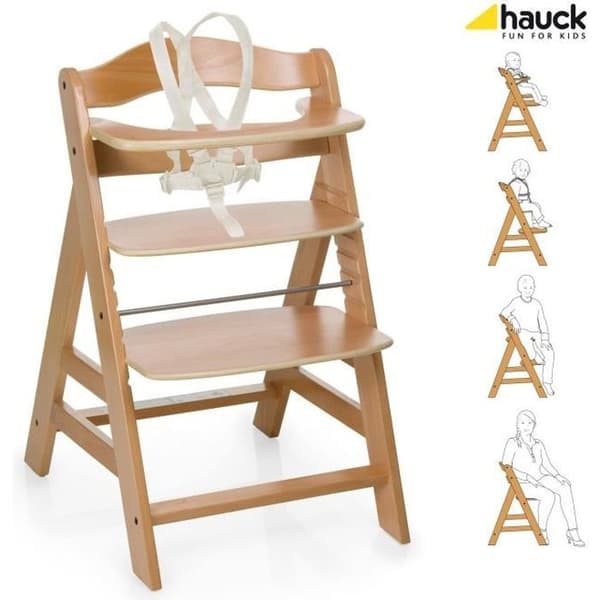 HAUCK Baby Trästol Alpha + / Natural