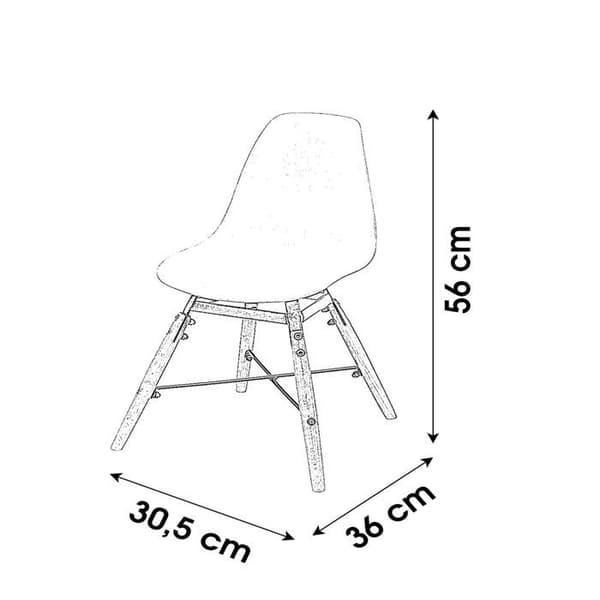 Urban Living - Chaise design skandinavisk barn Judy - Vit