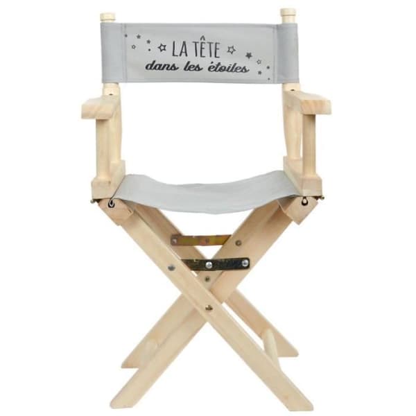 Barnstol "direktör" 57 cm Grå & Natur - Paris Pris