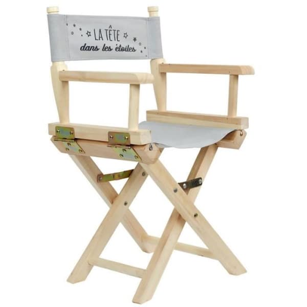 Barnstol "direktör" 57 cm Grå & Natur - Paris Pris