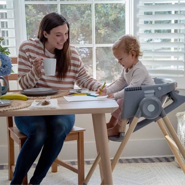 INGENUITY Hög stol 7 i 1 från födseln upp till 5 år Proper Positioner - Chambray - Babysitter, sittvagn, stol