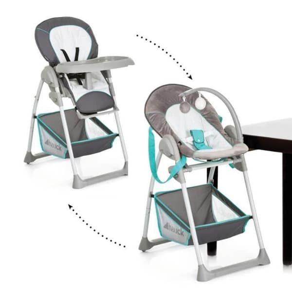 HAUCK Evolutionary High Chair 2 in 1 Sit'N Relax - hjärtan