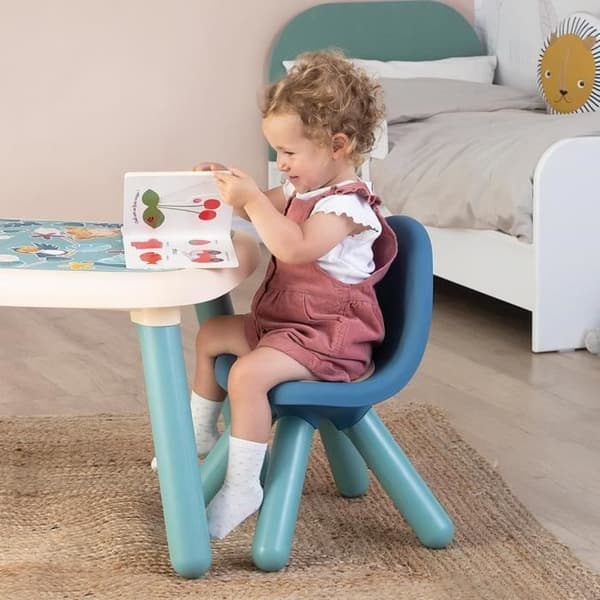 Little Smoby - Blå barnstol - Blåsta ben - Inomhus och Utomhus - UV-skyddad