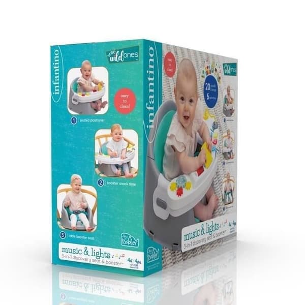 INFANTINO 3-i-1 Music and Lights Discovery Seat and Booster