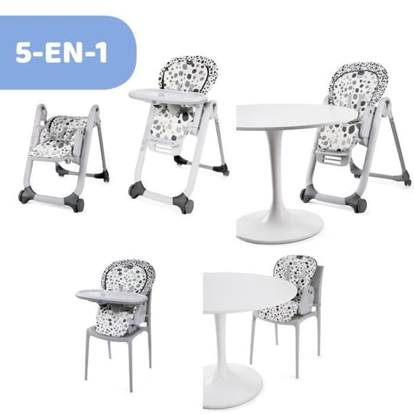 CHICCO Barnstol Polly Progres5 4 hjul - Antracit - Från födseln