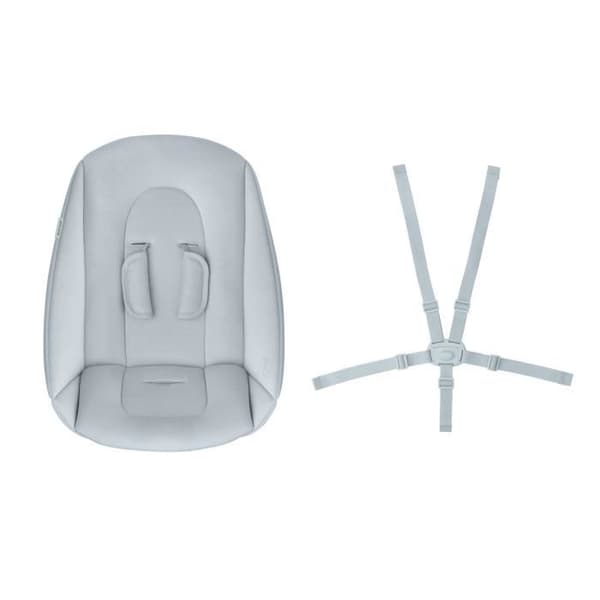 MAXI COSI Newborn Kit Nesta Wooden Barnstol, från födsel till 9 kg, Beyond Sky Grey