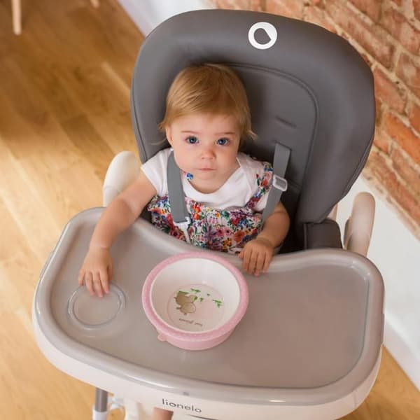 LIONELO Linn Plus - Skalbar barnstol - Fällbar - Kompakt - Justerbar höjd - Från 6 månader till 3 år (15kg) - Beige