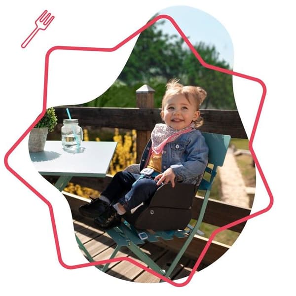Nomadic Child Booster Chair - BADABULLE - Yummy Travel - Universal - Ultra Compact - Stor förvaring