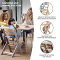 Miniatyrbild 3 av 4: Kinderkraft 3-i-1 barnstol ENOCK - skalbar och ergonomisk - Vit