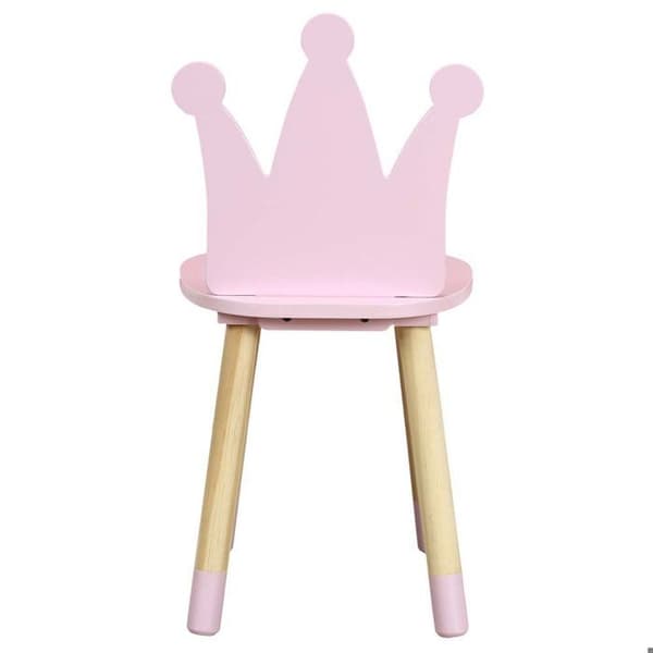 Krona stol - Barn - 28 x 28 cm x H 54 cm - Rosa