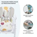 Miniatyrbild 4 av 4: YUMMY barnstol - KINDERKRAFT - Flerfärgad - Justerbar - Avtagbar hylla - Hjul