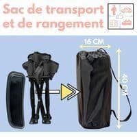 Barnboosterstol 'Chaizounette' - BAMBISOL - Skalbar från 6 månader - Transportväska - Campingsits för barn
