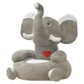 Miniatyrbild 1 av 2: Barnstol i plysch elefant grå