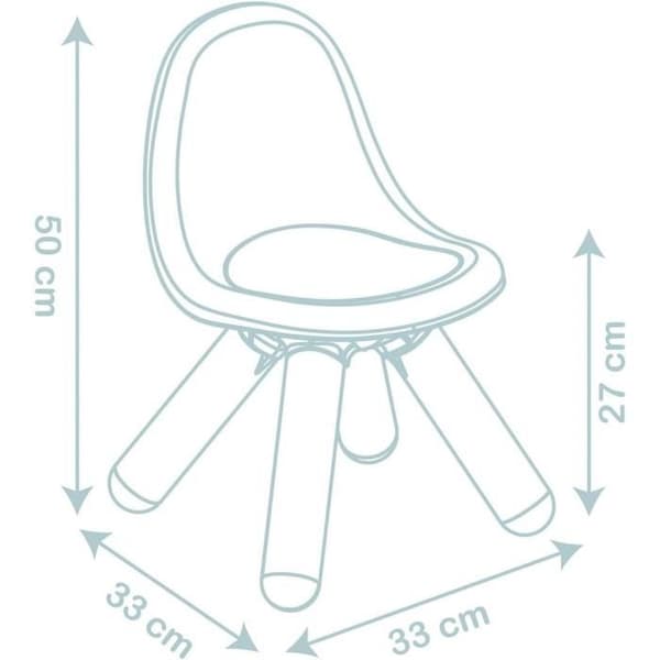 Little Smoby - Barnstol rosa - Blåsta ben - Inomhus och Utomhus - Anti-UV